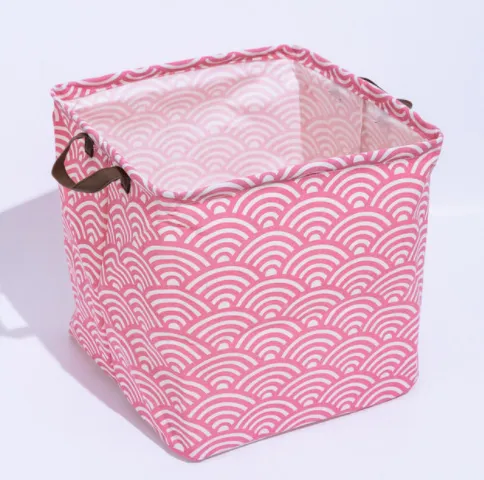Cube Storage Box Canvas Fabric  Basket Toy Organiz