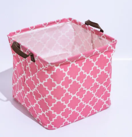 Cube Storage Box Canvas Fabric  Basket Toy Organiz