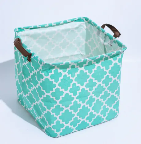 Cube Storage Box Canvas Fabric  Basket Toy Organiz