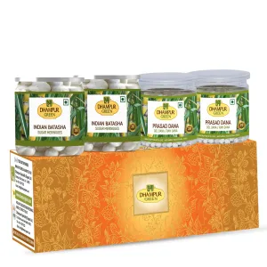 Dhampur Green Combo: Indian Batasha and Prasad dana- 1.15kg