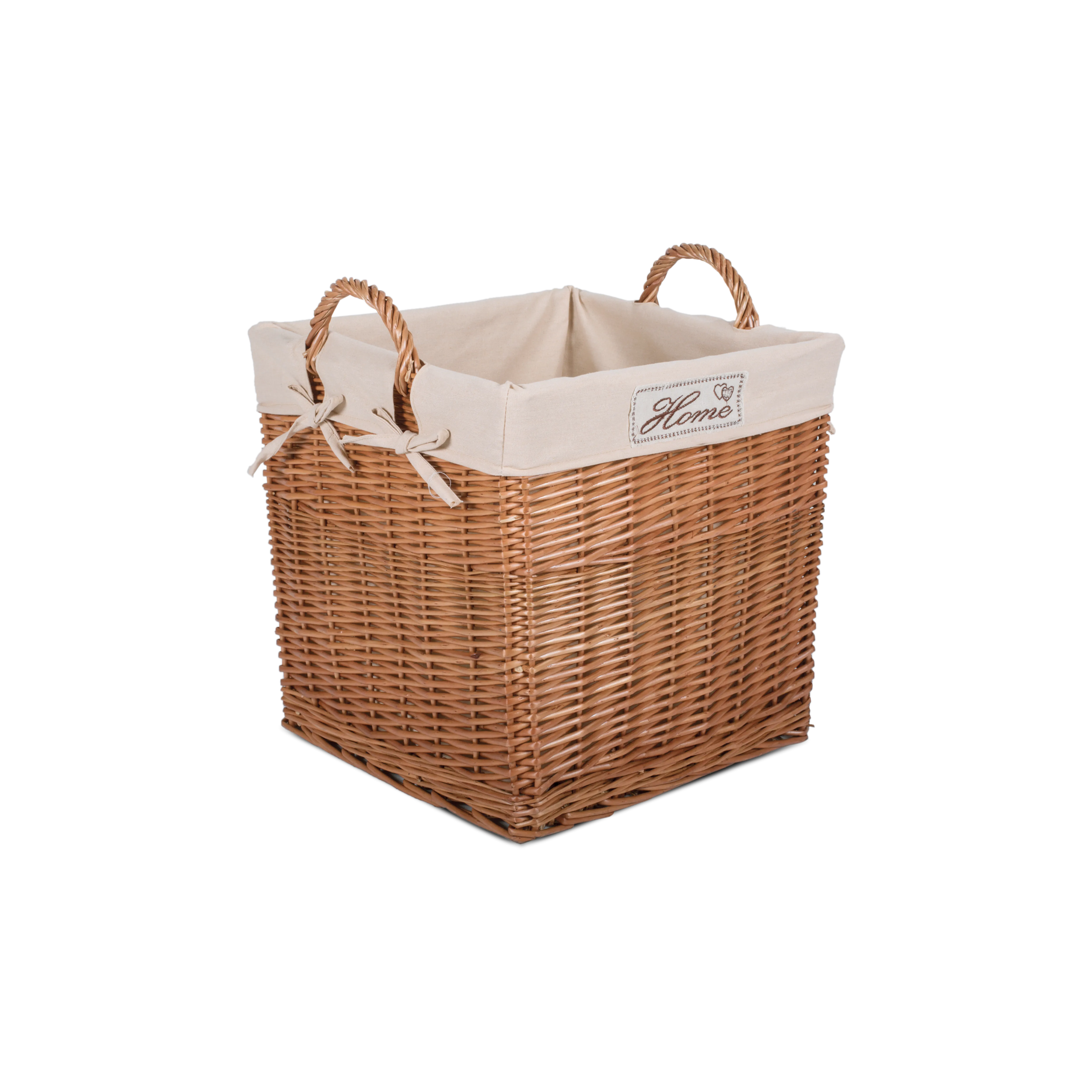 Double Steamed Square Wicker Storage Laundry Basket