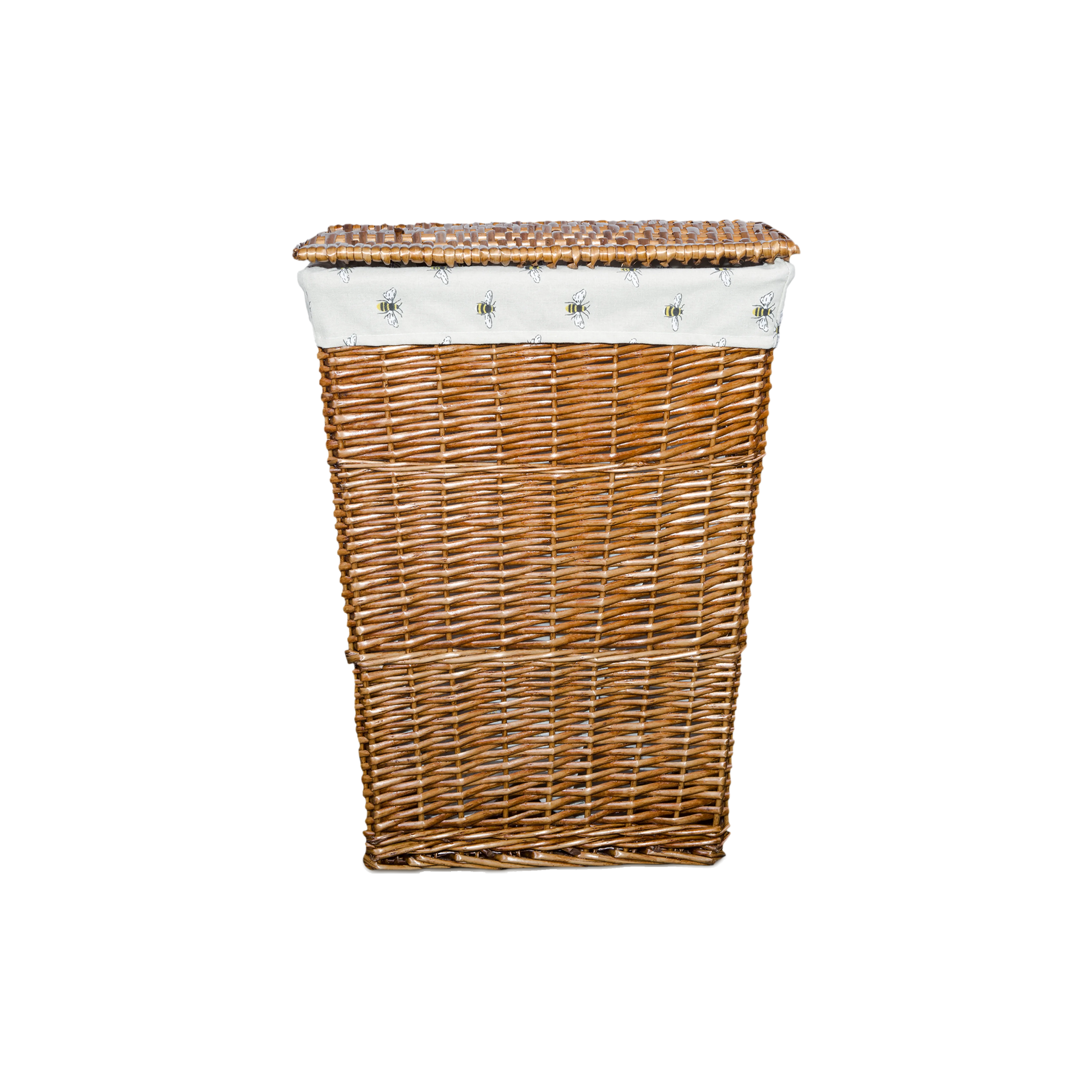 Double Steamed Tapered Wicker Laundry Basket with Lining
