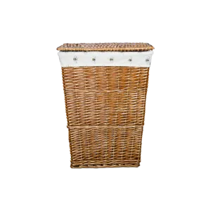 Double Steamed Tapered Wicker Laundry Basket with Lining