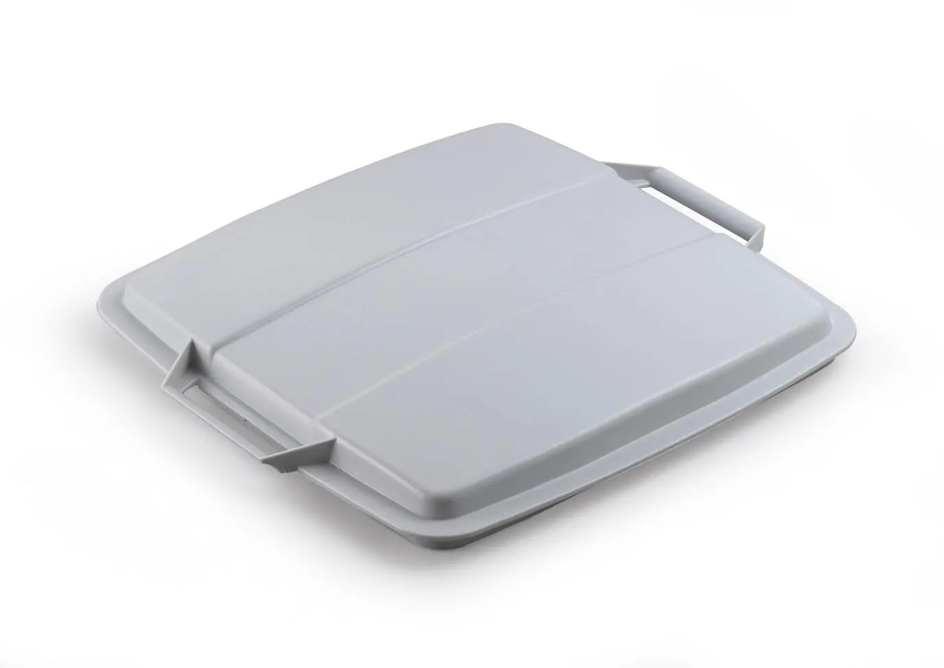 Durable DURABIN ECO Strong Square Black Recycling Bin   Grey Lid | 90L