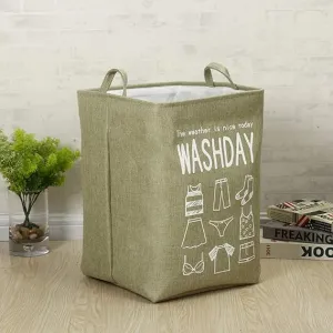 Eva Collapsible Laundry Basket Wash Day-Green