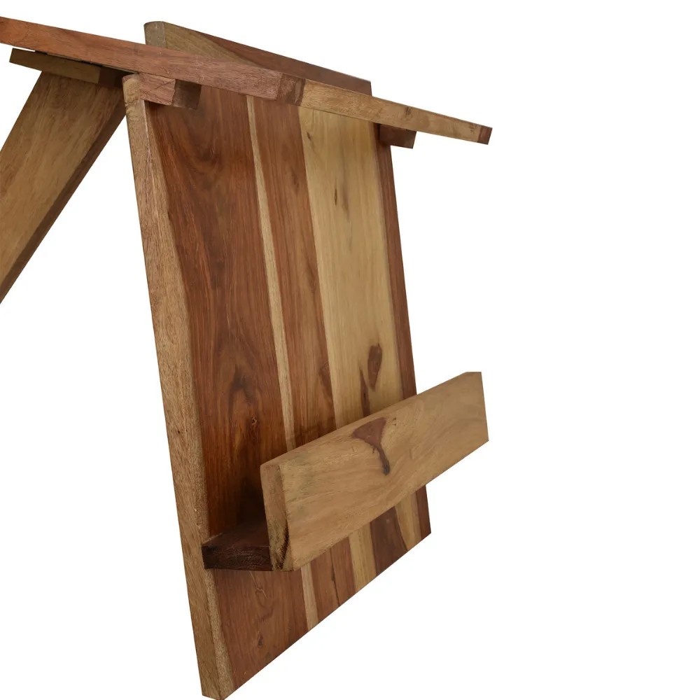 Foldable Reader Table | Accent Furniture of Shisham Wood | 22" Long