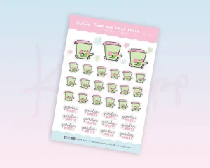 Garden Waste Bin Sticker Sheet │ Kawaii Trash Day Planner Stickers │ BIN 004