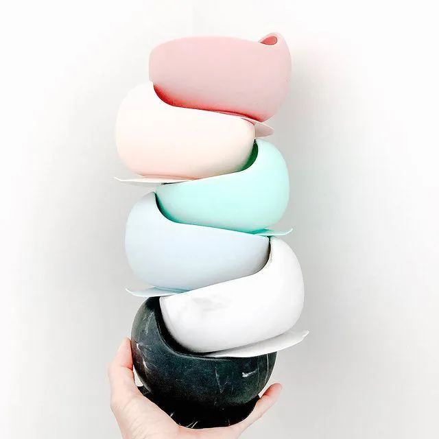 Glitter & Spice Silicone Bowl   Spoon Set - Tiffany Blue