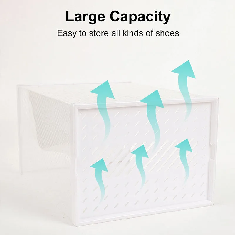 Hot Selling Foldable Shoe Storage Box, Stackable Shoe Cabinet, Dustproof Shoe Organizers Rack Shelf.