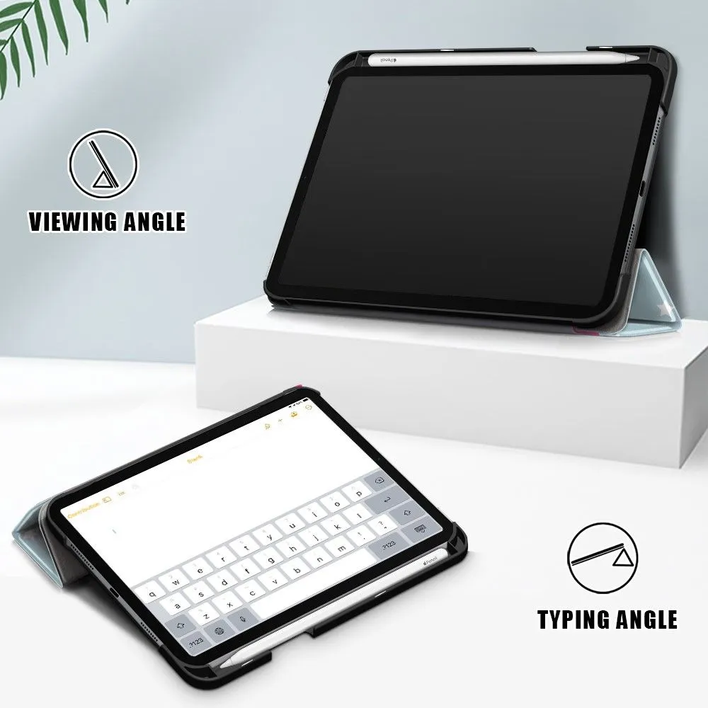 iPad Mini 6 (2021) slim tri-fold PU leather flip case with pen slot - Dark Green