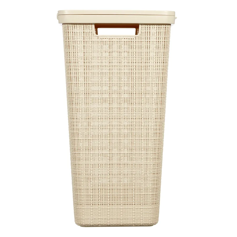 Jute Laundry Hamper 58L Off White