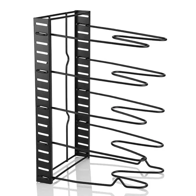 Kitchen Pan Organizer w/ 8 Adjustable Non-slip Tiers