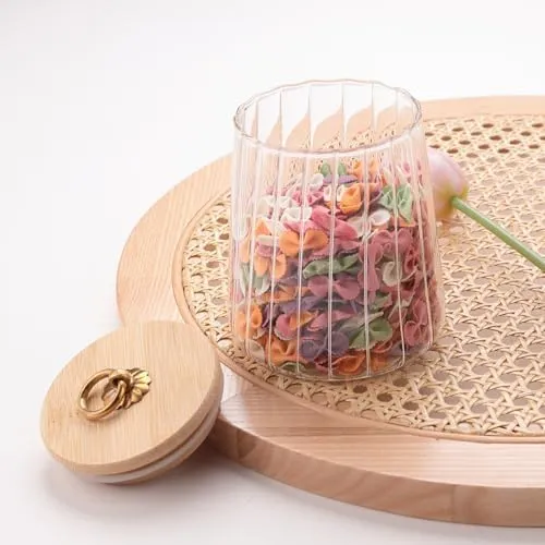 Kuber Industries Borosilicate Glass Jar with Bamboo Lid | Kitchen Organizer Items and Storage | Multi-utility, Leakproof, Airtight Jar for Cookies, Snacks, Tea, Coffee, Sugar | 620 ml | pack of 3