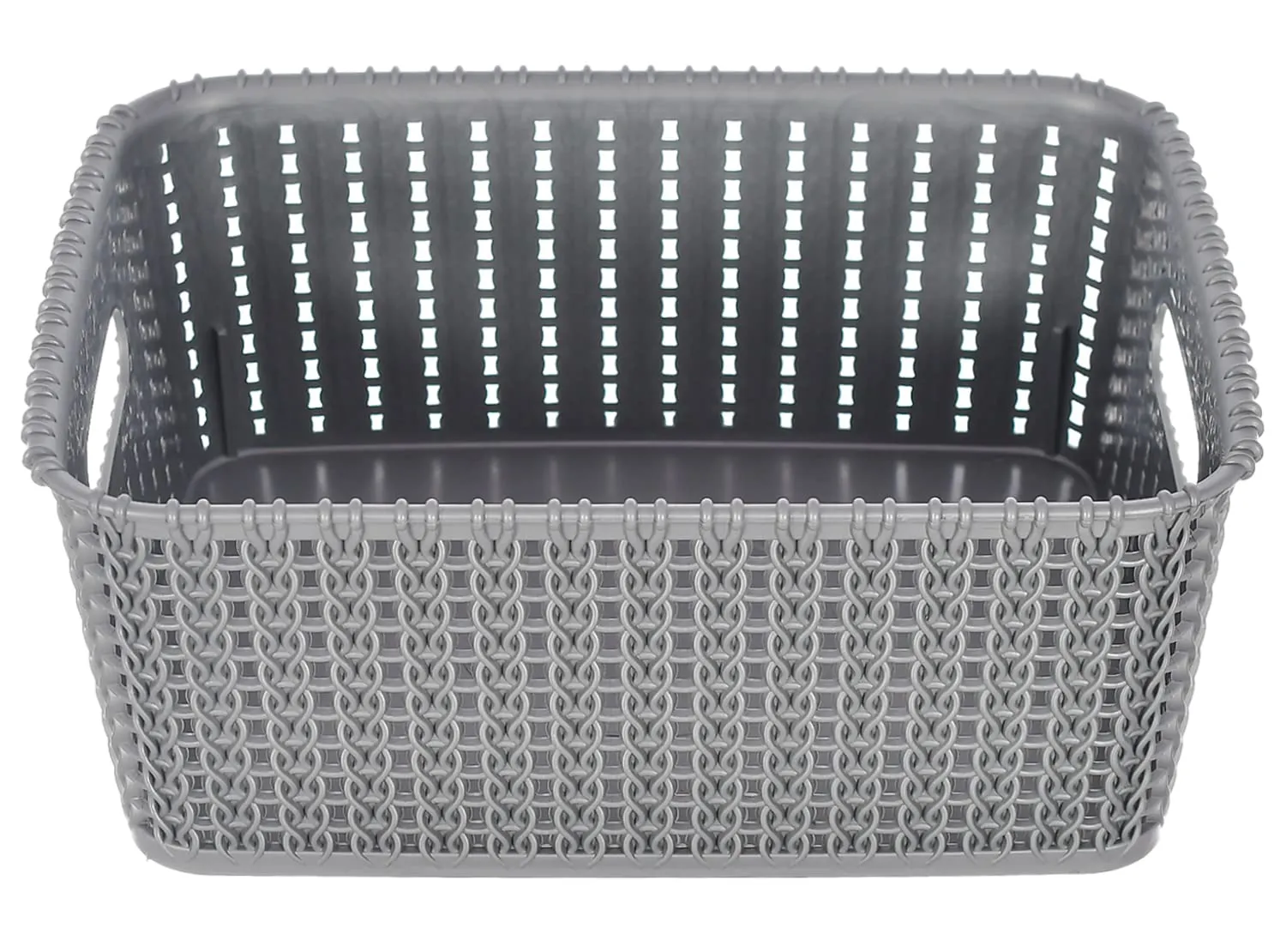 Kuber Industries Multiuses Large M 20 Plastic Tray/Basket/Organizer Without Lid- Pack of 4 (Grey & Brown) -46KM0107