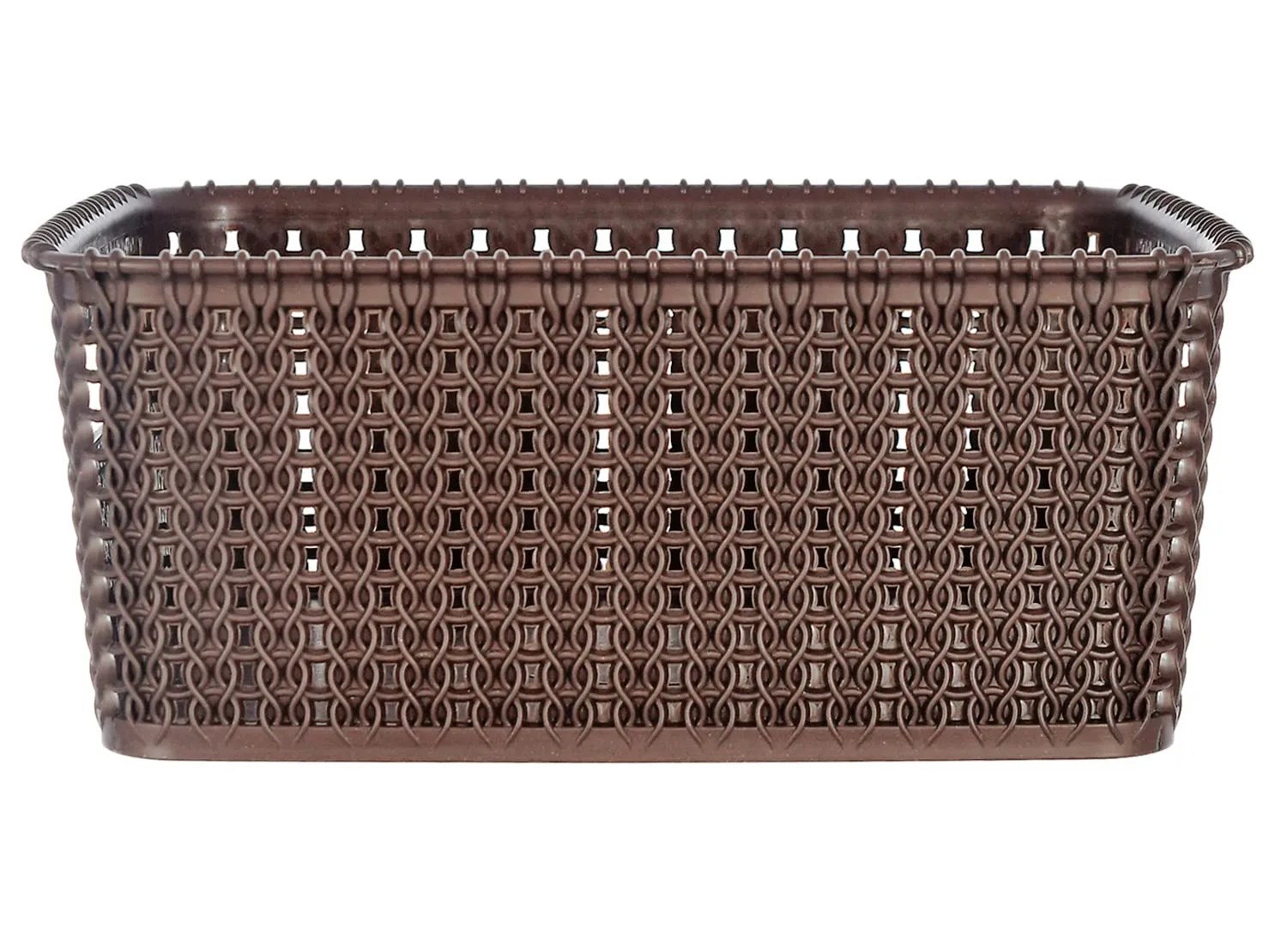 Kuber Industries Multiuses Large M 20 Plastic Tray/Basket/Organizer Without Lid- Pack of 4 (Grey & Brown) -46KM0107