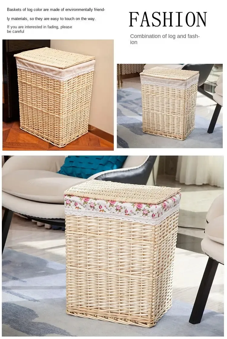 Large Capacity Laundry Basket With Cover