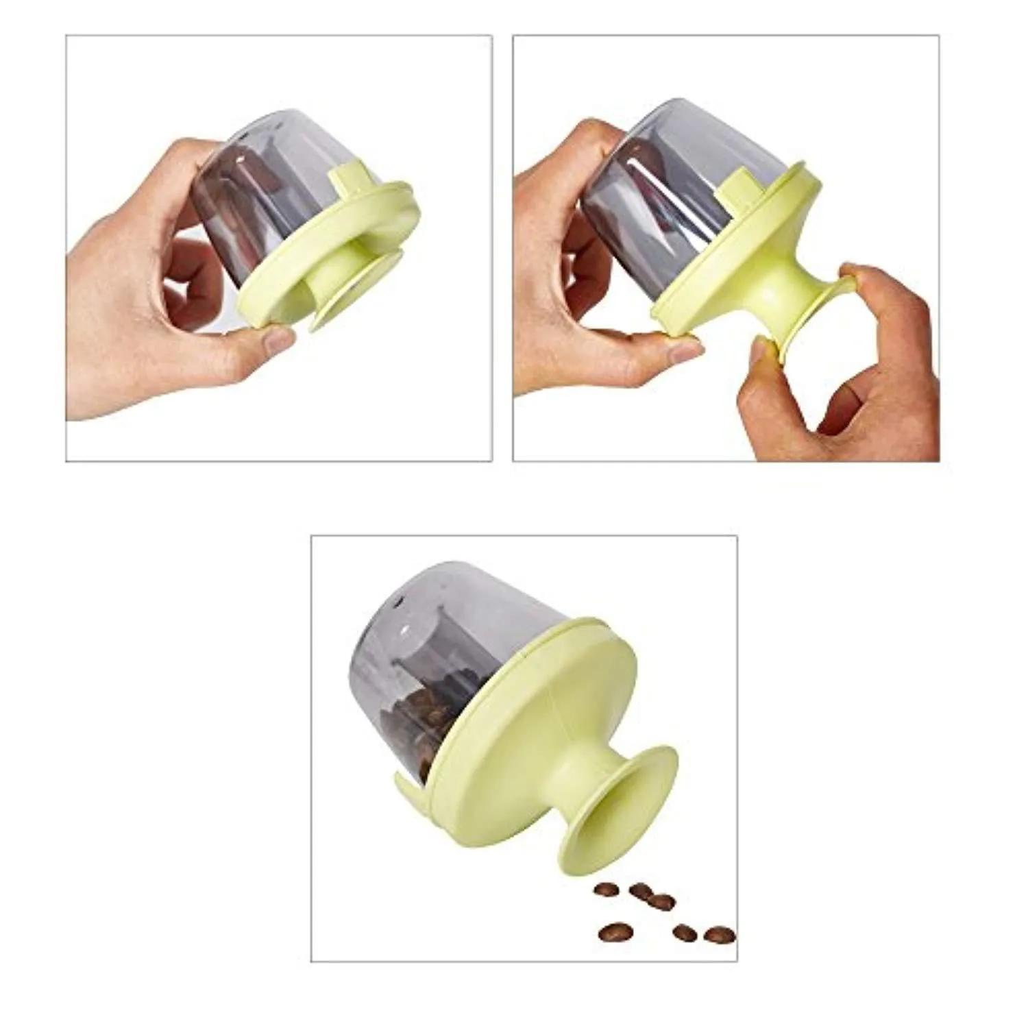 Pop-up Spice Racks with Set of 6 Round Clear Storage Containers for Food