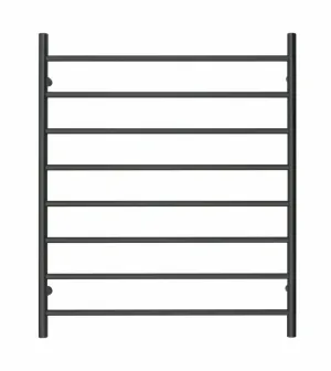 Premium Matte Black Towel Rack - 8 Bars, Round Design, AU Standard, 1000x850mm Wide