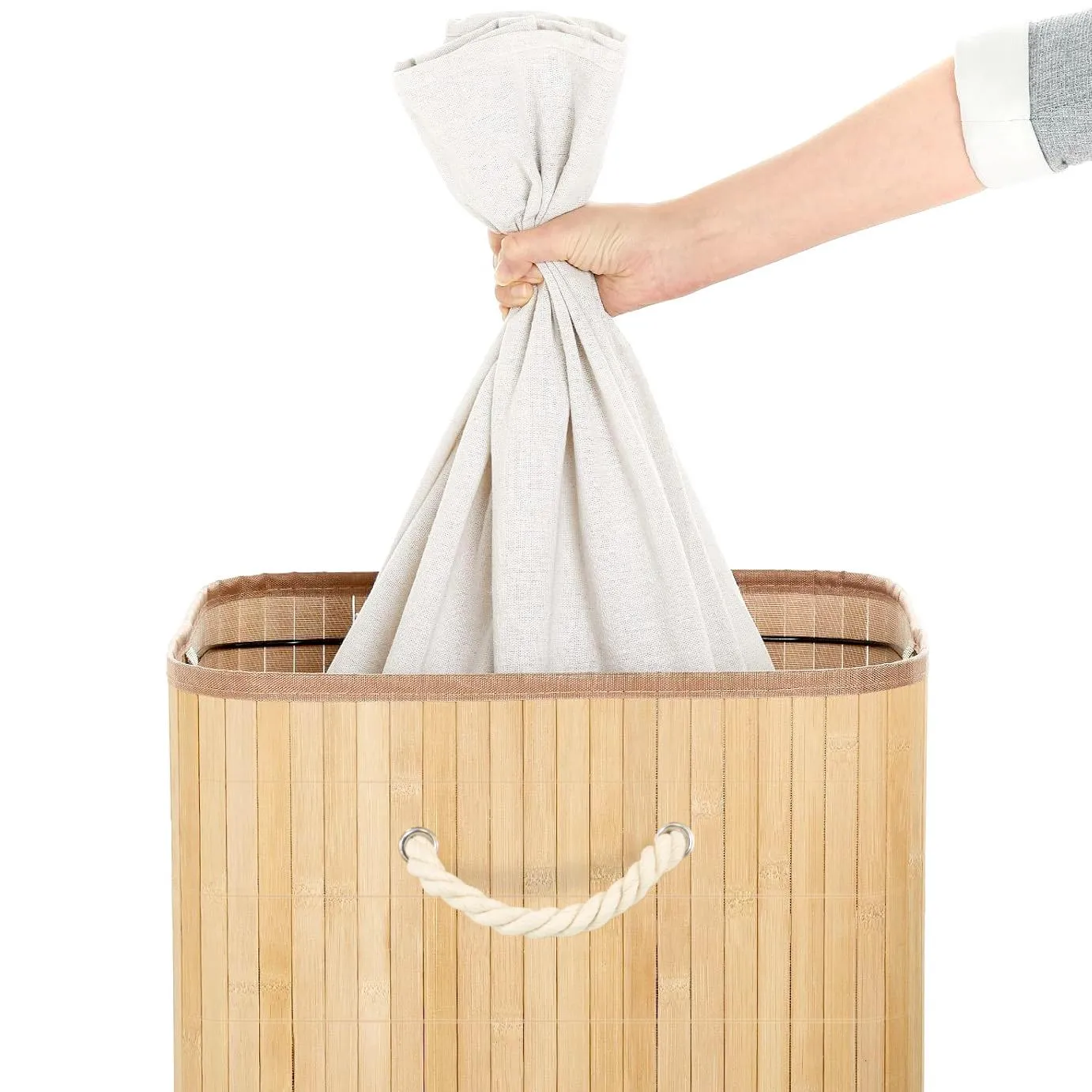 Rectangular Bamboo Basket Natural