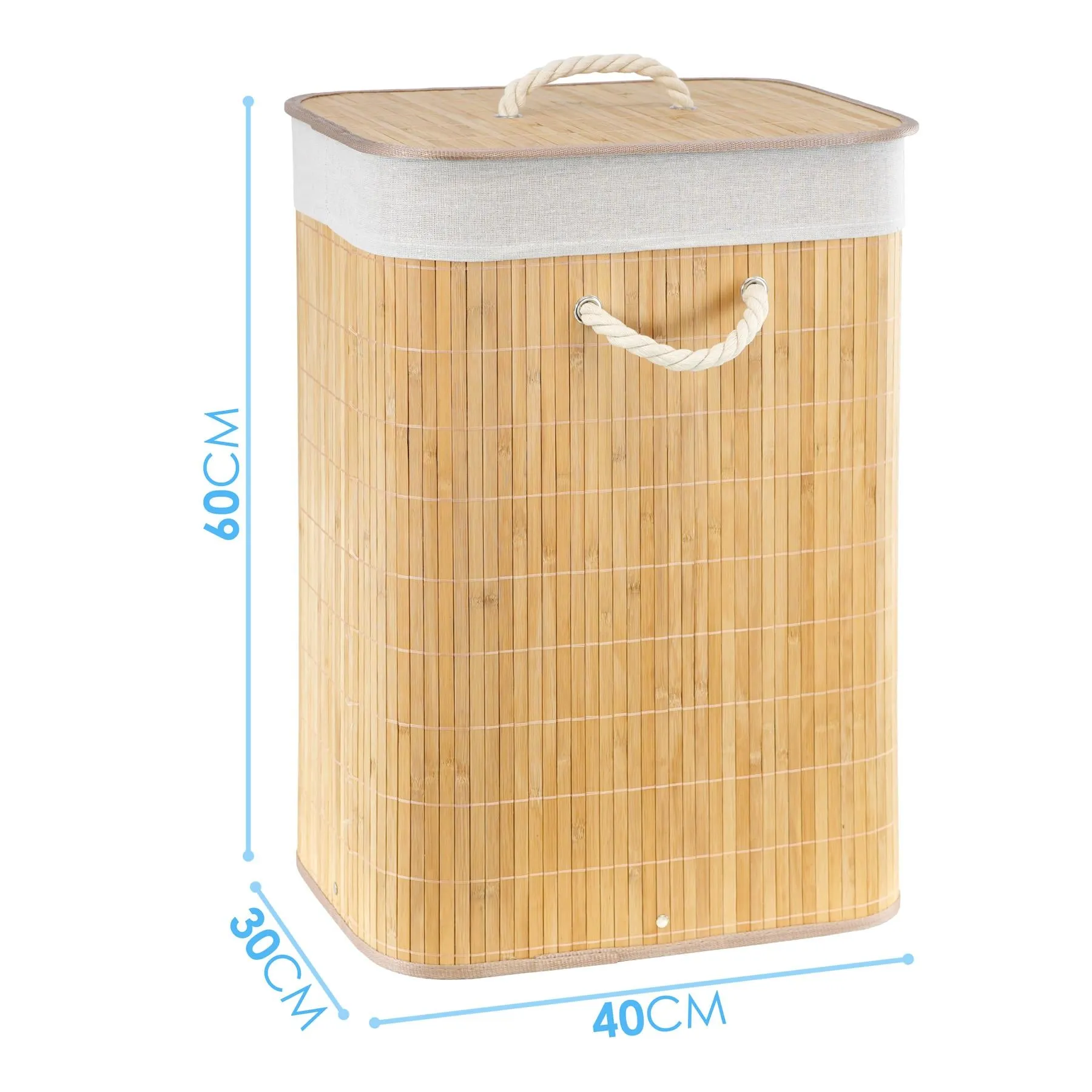 Rectangular Bamboo Basket Natural