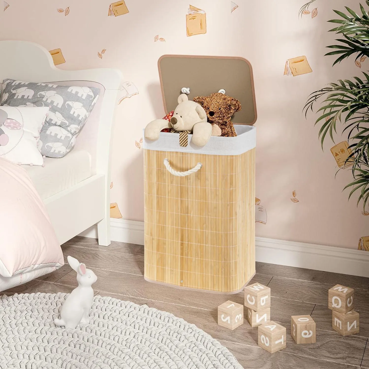 Rectangular Bamboo Basket Natural