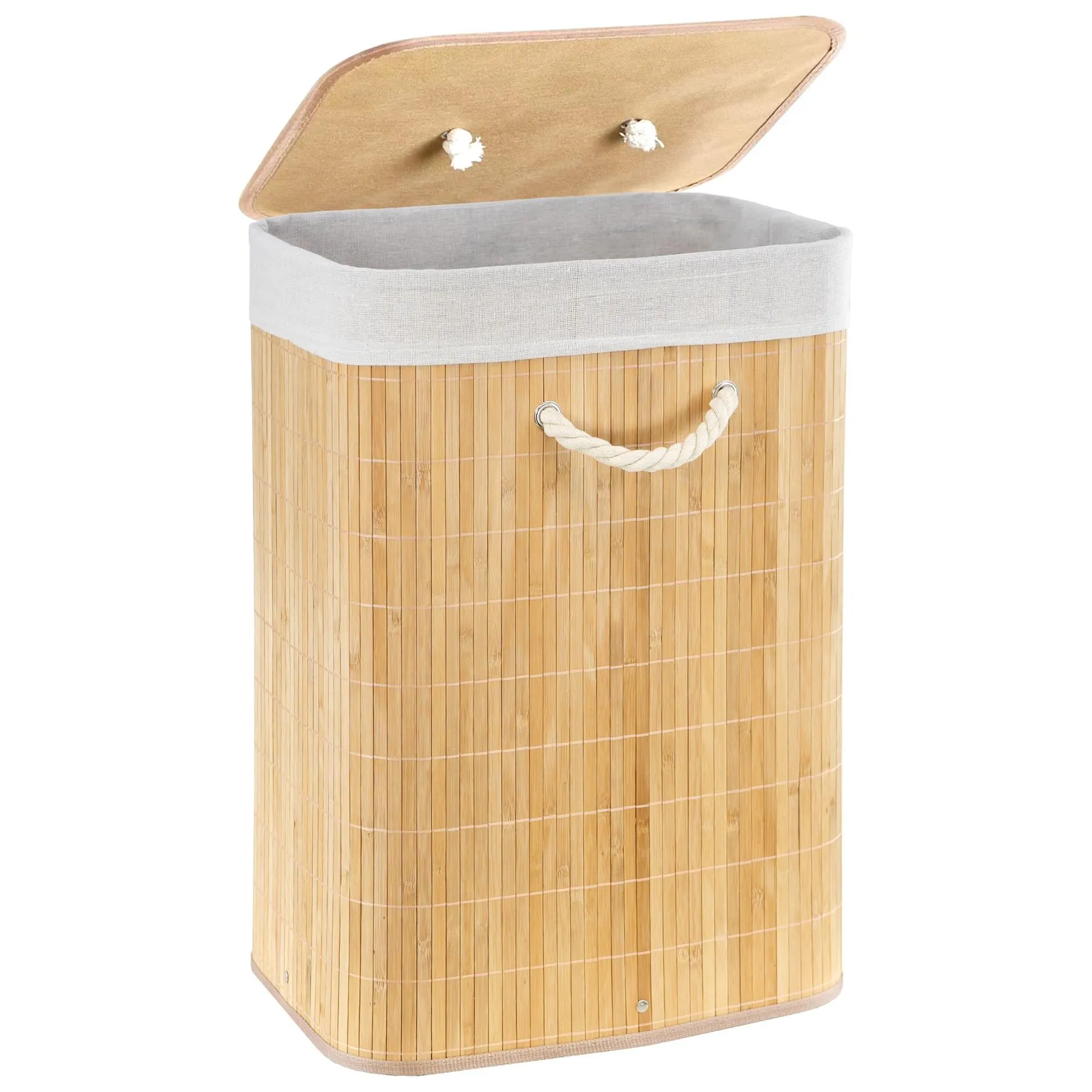 Rectangular Bamboo Basket Natural