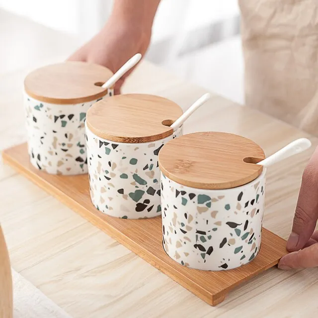 Scandinavian sealed ceramic jars