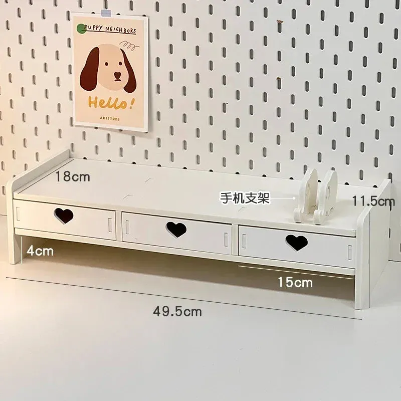 SINOTAO  -  Desktop Added Elevated Office Student Desk Storage Rack Ins Dormitory Laptop Rack File Tray Drawer Storage Rack Organizer