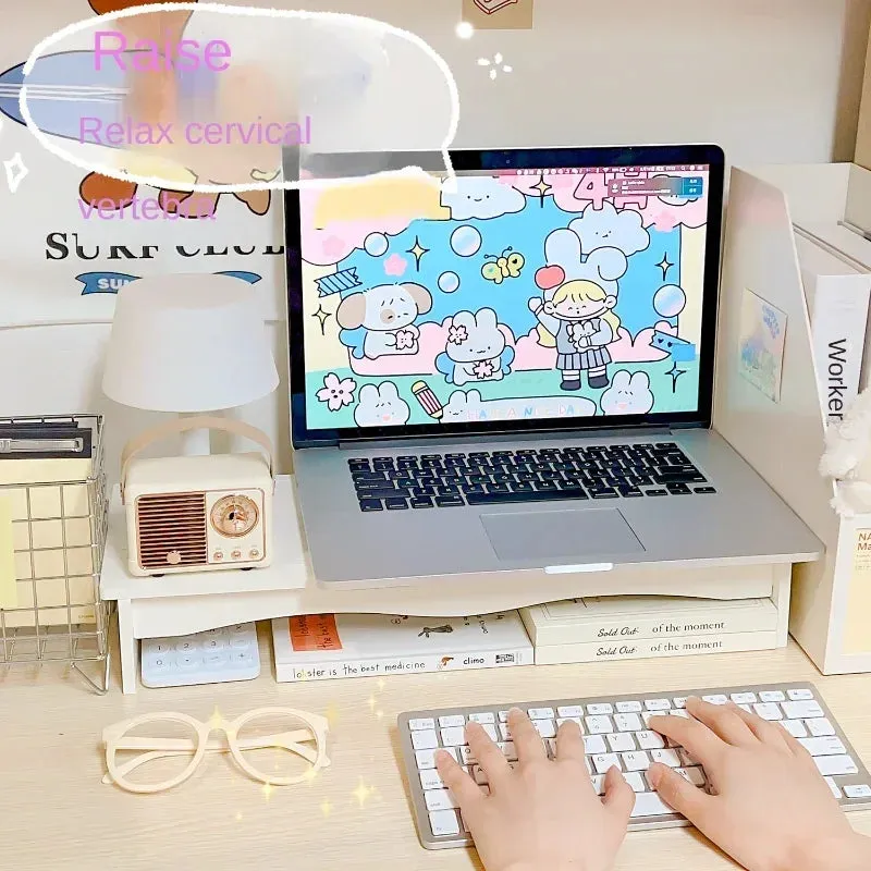 SINOTAO  -  Desktop Added Elevated Office Student Desk Storage Rack Ins Dormitory Laptop Rack File Tray Drawer Storage Rack Organizer