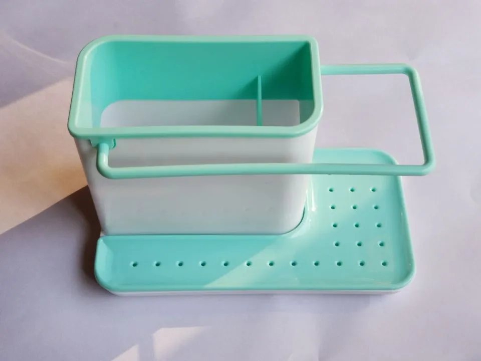 Storage Shelf Sponge Kitchen Draining Sink Box Draining Rack Dish Storage Rack Kitchen Organizer Stands Tidy Utensils Towel Rack