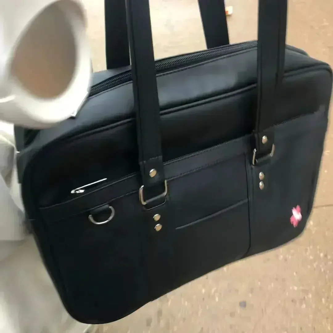 UAKISS  -   2024 New Women Japanese JK Uniform PU Bags Student Commuter School Large Capacity One Shoulder Straddle Bag Handbag