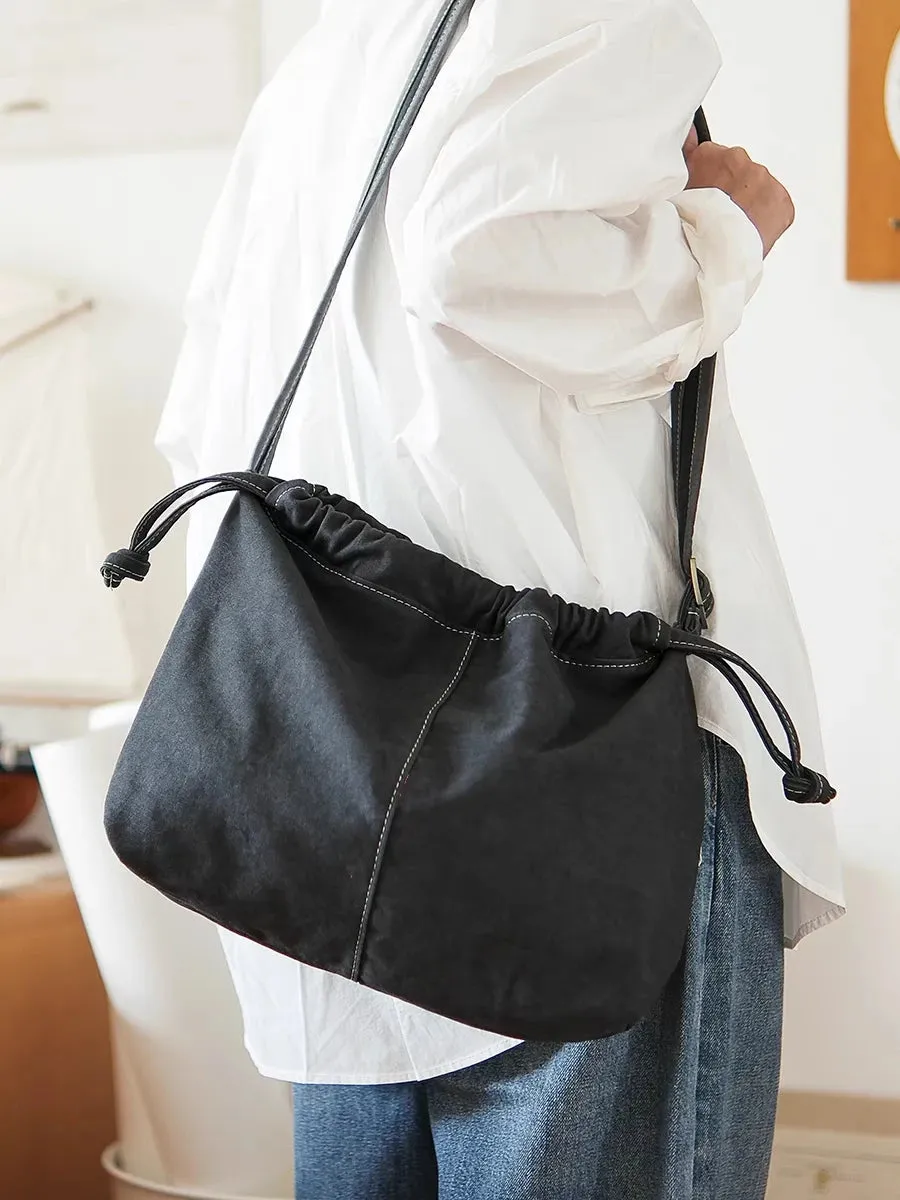 UAKISS  -  Autumn Winter Retro Commuting Crossbody Single Shoulder Canvas Bag Women's Niche Large Capacity Tote Bags