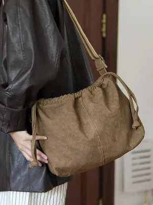 UAKISS  -  Autumn Winter Retro Commuting Crossbody Single Shoulder Canvas Bag Women's Niche Large Capacity Tote Bags