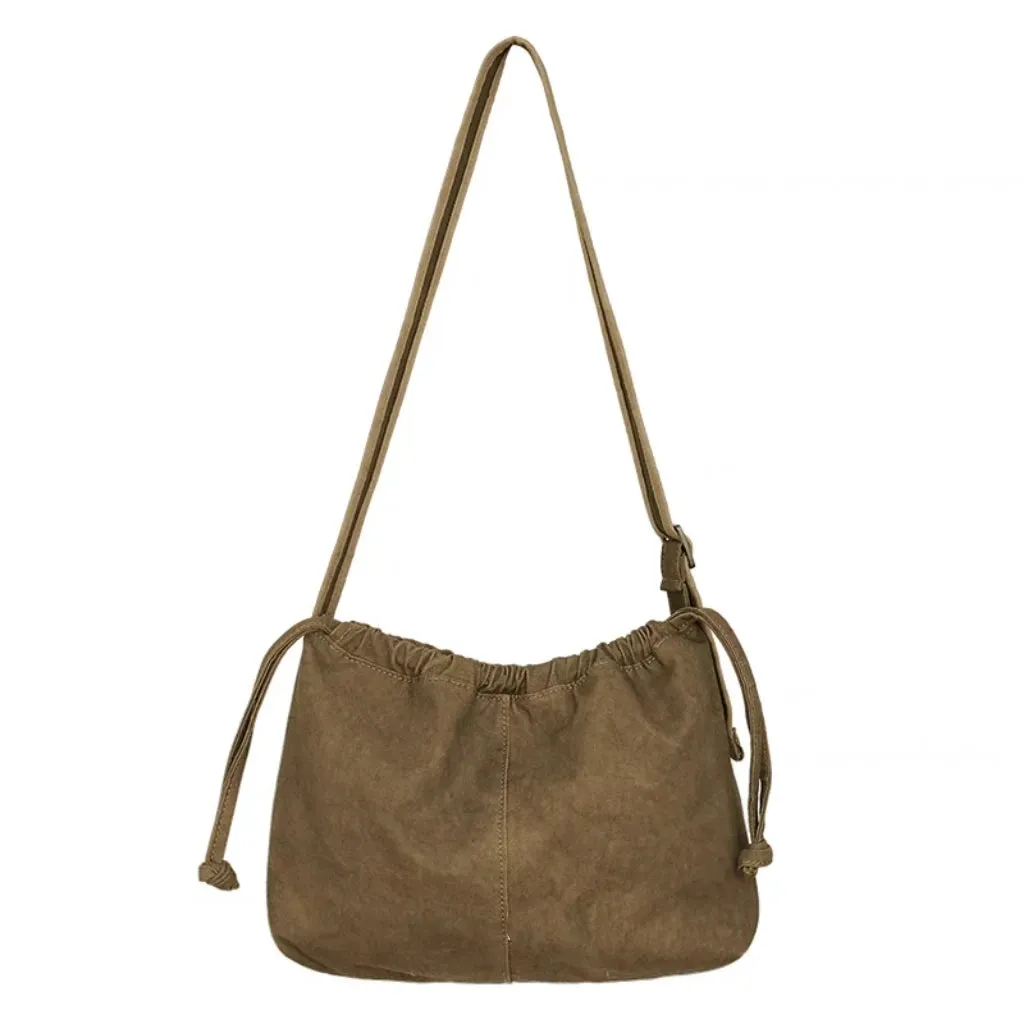 UAKISS  -  Autumn Winter Retro Commuting Crossbody Single Shoulder Canvas Bag Women's Niche Large Capacity Tote Bags