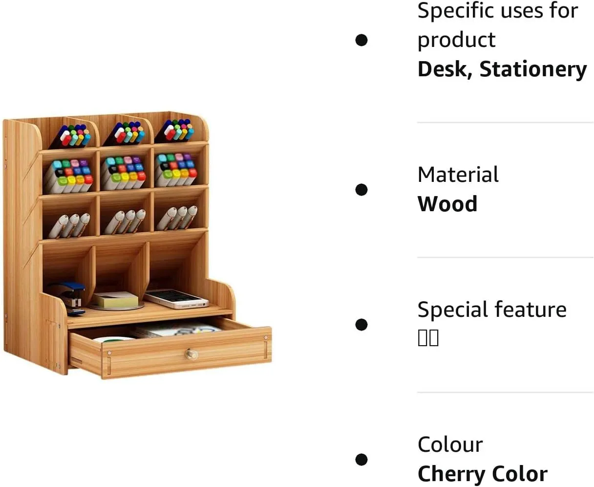 Wooden Desk Organiser - Type B