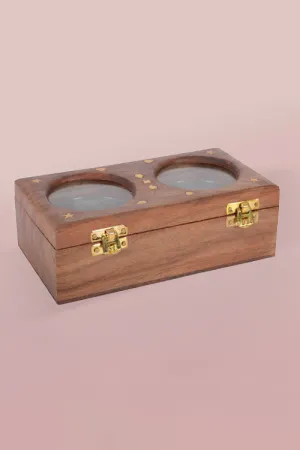 Wooden Dry Fruits Serving Box -2 Partition