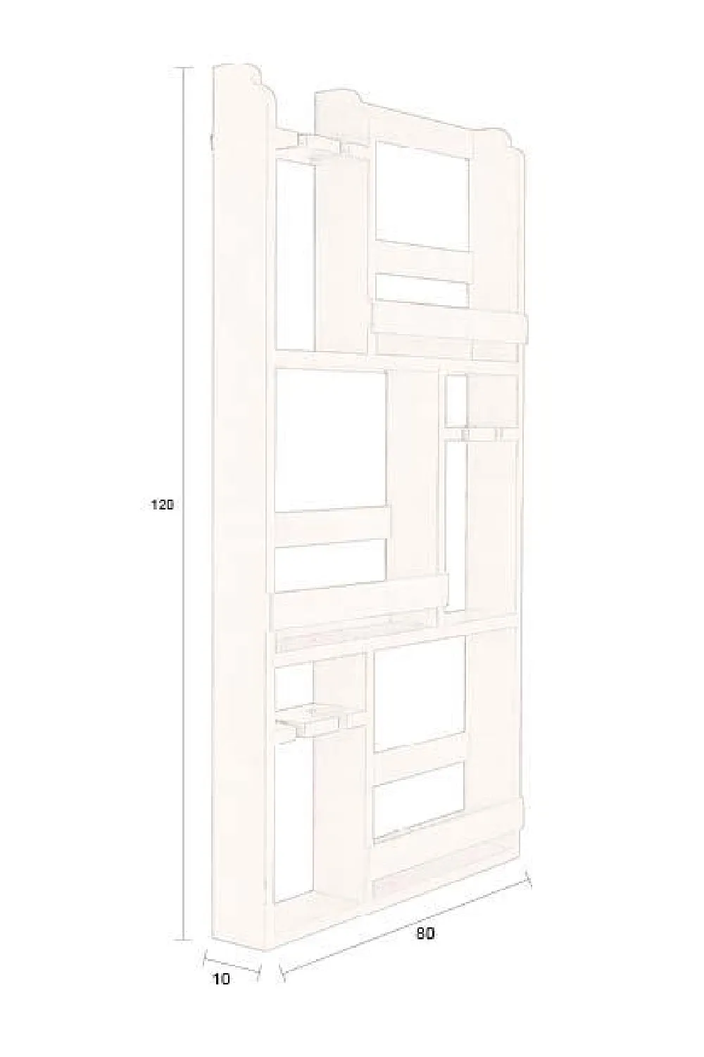 Wooden Wine Shelf | Dutchbone Myron