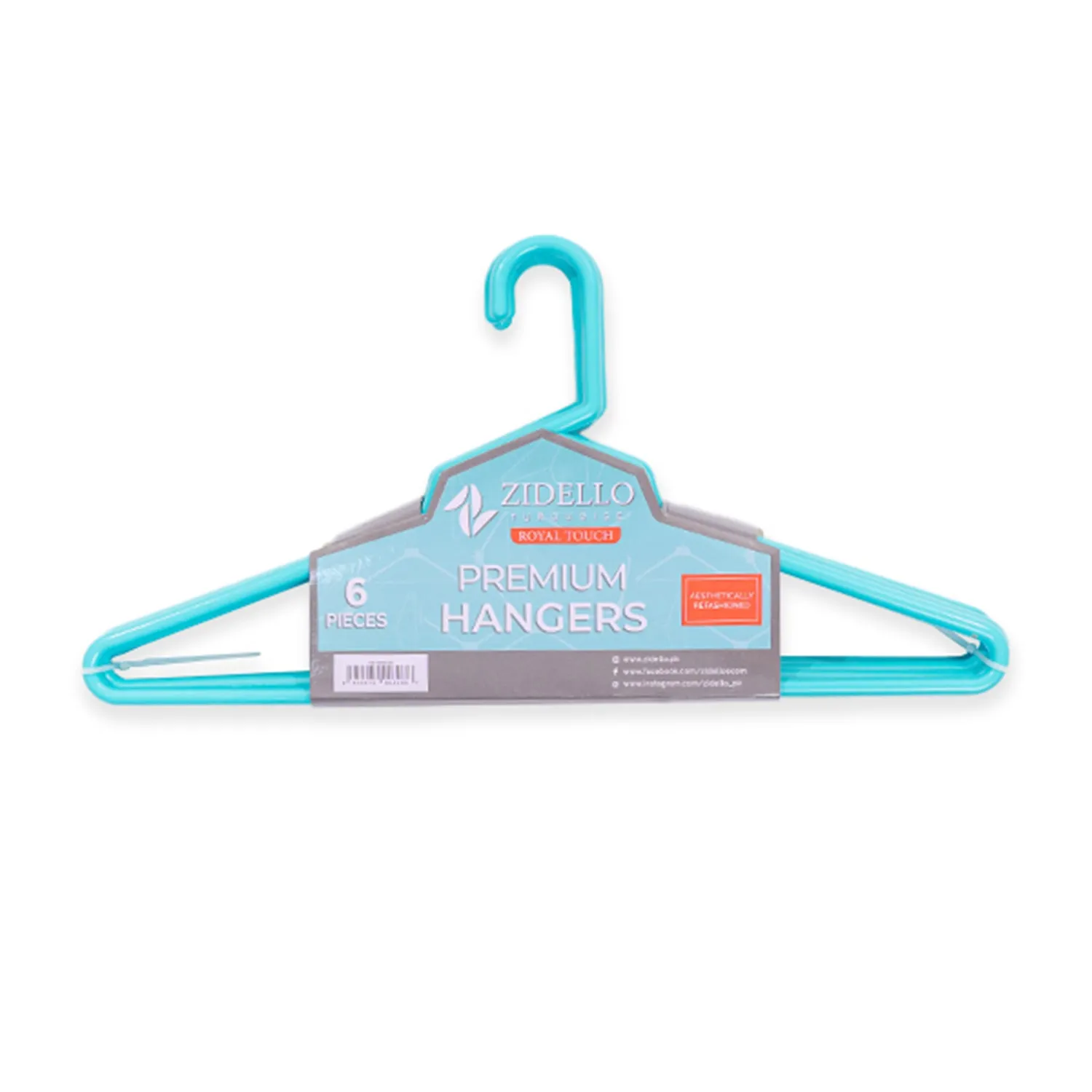 Zidello Pure Plastic Hanger - Turquoise [6pcs]