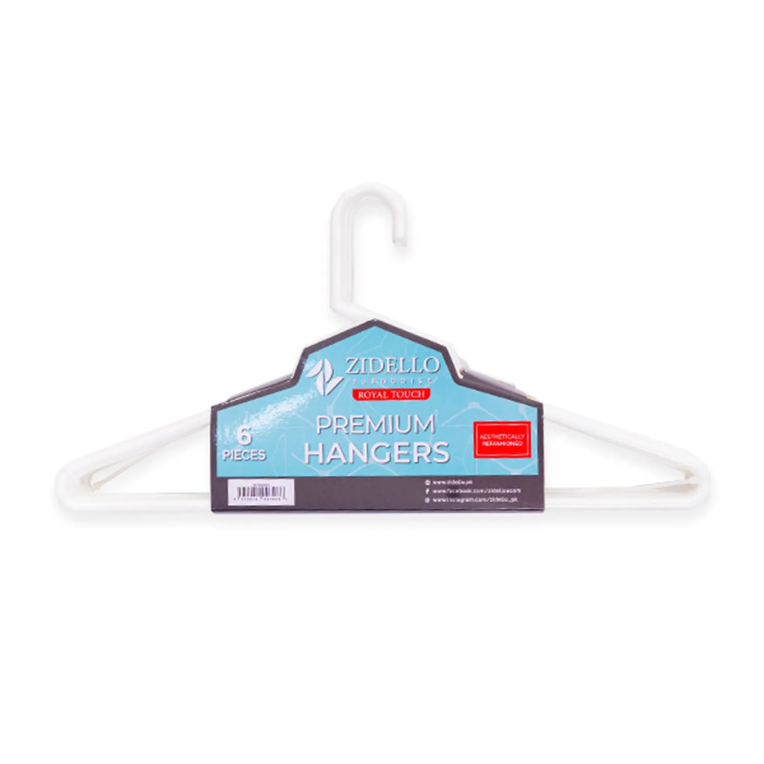 Zidello Pure Plastic Hanger - Turquoise [6pcs]